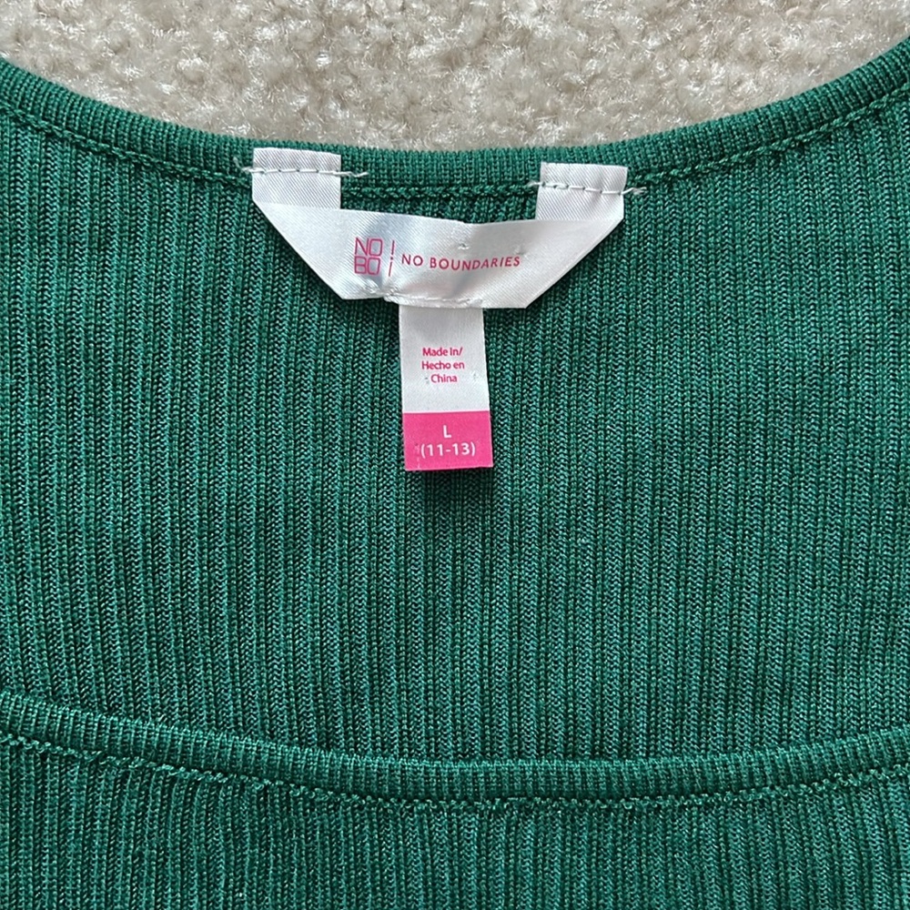 No Boundaries | Square Neck Top with Long Puff Sleeves - Picture 2 of 4